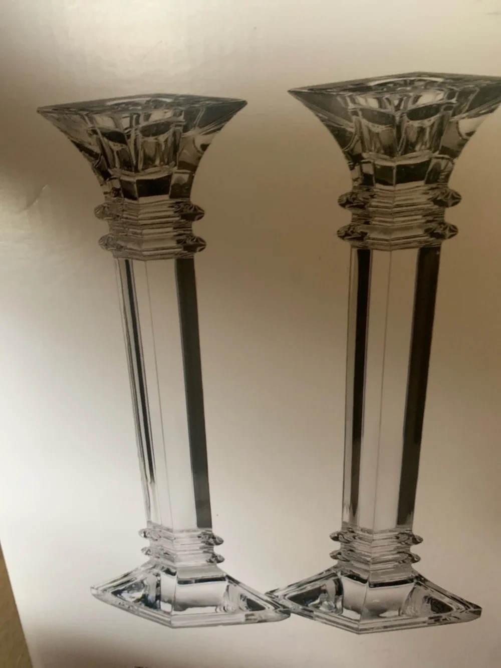 Waterford Marquis Clear Crystal Candlestick Pair - Picture 3 of 4